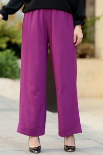 Pants - Plum Color Hijab Pants 100299527 - Turkey