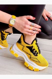 Elena Yellow Knitwear Sneakers 100344239
