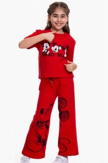 Tracksuits, Sweatshirts - Pantalon ample rond imprimé Mickey et Minnie pour garçon Rouge Survêtements 100327352 - Turkey
