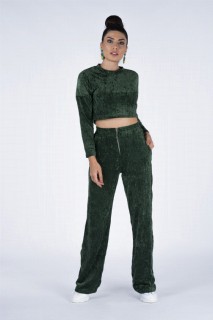 Cloth set - Women's Velvet 2 Piece Suit 100326211 - Turkey