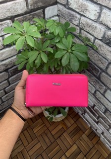Bags - Pink Leather Women's Wallet 100346076 - Turkey