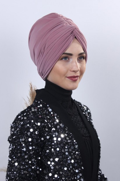 Woman Bonnet & Turban - Double Way Rose Knot Bonnet Dried Rose 100284873 - Turkey