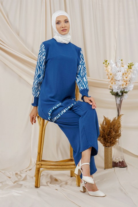 Cloth set - Women's Zebra Patterned Double Suit 100342632 - Turkey