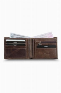 Antique Brown Concealed Card Holder Horizontal Leather Men's Wallet 100346230