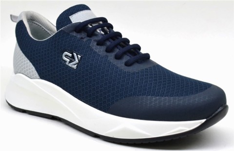Sneakers & Sports -  - كحلي - حذاء رجالي، قماش سنيكرز 100325376 - Turkey