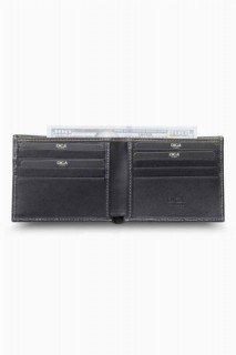 Diga Black Burlap Print Classic Leather Men's Wallet 100345922