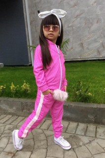 Girl's Pink Tracksuit with Barbie Writing on the Back 100344710