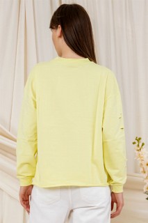 Women's Laser Cut Printed Sweatshirt 100326324