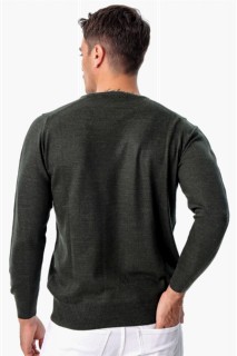Men Khaki Dynamic Fit Basic Crew Neck Knitwear Sweater 100345078