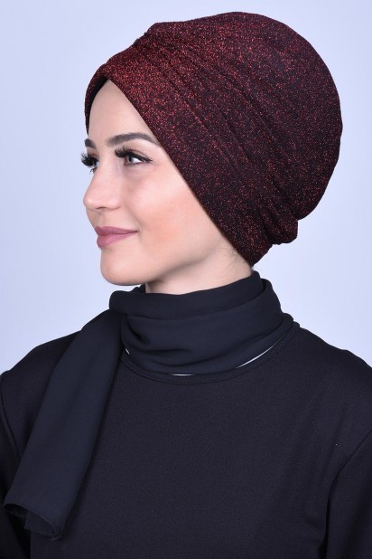 Silvery Bamboo Bonnet Claret Red 100285584