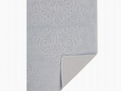 Ottoman Cotton Bath Mat Set of 2 Gray 100329384