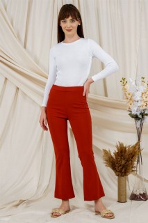 Pants - Women's Flared Trousers 100326061 - Turkey