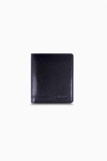 Wallet - Medium Double Piston Black Men's Wallet With Coin Eyes 100345749 - Turkey