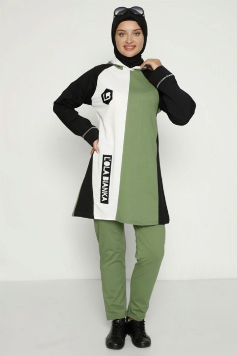 Woman Clothing - Women's Garni Hooded Tracksuit Set 100342530 - Turkey
