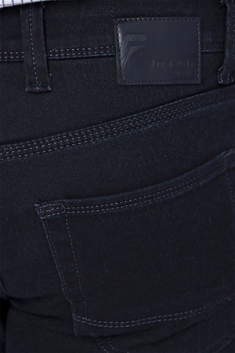 Men's Navy Blue Soldier Cotton 5 Pocket Slim Fit Slim Fit Jeans 100350969