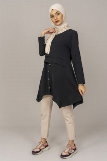 Clothes - Women's Button Detailed Tunic 100325494 - Turkey