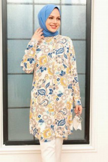 Tunic - Ecru Hijab Tunic 100339765 - Turkey
