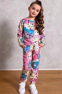 Tracksuits, Sweatshirts - Girl's New Unicorn Starry Colorful Tracksuit Set 100328241 - Turkey