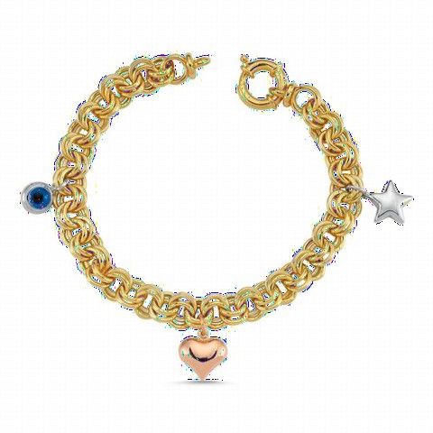 jewelry - Halo Evil Eye Women's Silver Bracelet 100347320 - Turkey