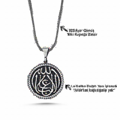 La Galibe Illallah Written Silver Necklace 100348258