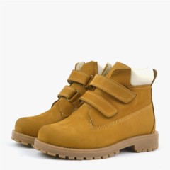 Neson Genuine Leather Children Comfortable Yellow Boots 100352371