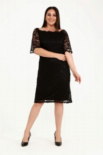 Plus Size Guipure Evening Dress 100276247
