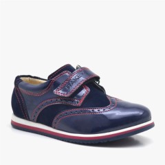 Sport - Patent Leather Hidra Velcro Shoes for Boys 100278542 - Turkey