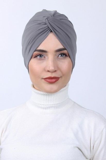 Woman - Knot Bonnet Gray 100285310 - Turkey