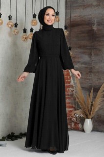 Evening & Party Dresses - Black Hijab Evening Dress 100335957 - Turkey