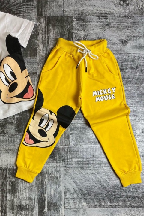 Boys Mickey Mouse Printed 2-Pack Yellow Tracksuit Set 100327171