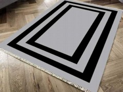 Carpet - Anti-Rutsch-Boden Digitaldruck Samtteppich Geometrisch Grau 180x280 cm 100260358 - Turkey