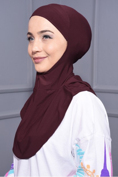 Neck Collar Hijab Claret Red 100285404