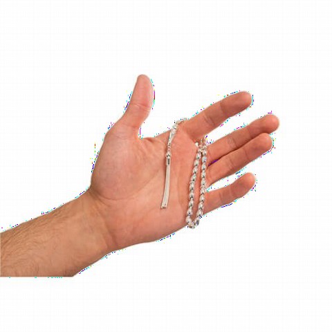 Barley Cut Silver Rosary 100349104