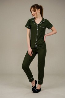 Lingerie & Pajamas - Women's Button Detailed Pajamas Set 100325966 - Turkey