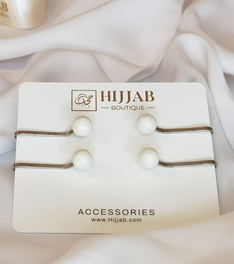 Hijab Accessories - 4 pcs Muslim Hijab Clip Scarf 100298834 - Turkey