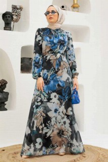 İndigo Blue Hijab Dress 100339653