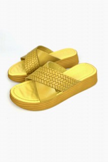 Mary Lemon Leather Slippers 100344398