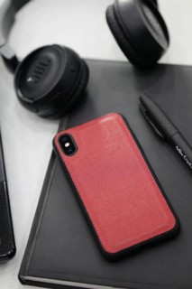 Red Saffiano Leather iPhone X / XS Case 100345374
