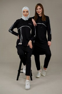 Lingerie & Pajamas - Women's Piping Detailed Tracksuit Set 100325913 - Turkey