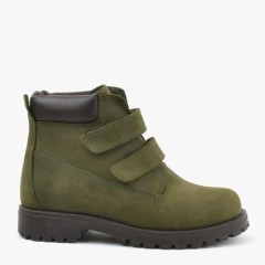 Rakerplus Neson Genuine Leather Green Velcro Kids Boots 100352498