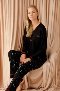 Lingerie & Pajamas - Women's Patterned Pajamas Set 100325975 - Turkey