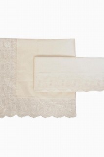 French Guipure Kure Satin Towel Bundle Set of 2 Cream 100259644