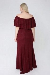 Plus Size Long Glittery Flexible Evening Dress 100276201