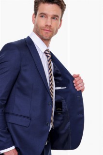 Men's Sax Cappi Slim Fit Slim Fit Jacquard 6 Drop Suit 100350590