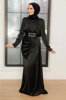 Wedding & Evening - Robe de soirée hijab noire 100341348 - Turkey