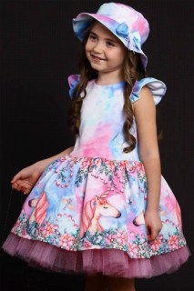 Girl's New Unicorn World Bagy Hat Fluffy Dress 100327099