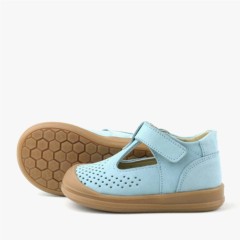 Shaun Genuine Leather Blue Anatomic Baby Sandals 100352393