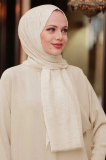 Shawl - حجاب كريمي شال 100339471 - Turkey