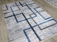 Carpet - Latex Non-Slip Base Digital Print Velvet Carpet Milan Grey-Black 120x170 cm 100330422 - Turkey