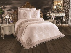 Bedding - French Guipure Cloud Bridal Set Cream 100259587 - Turkey